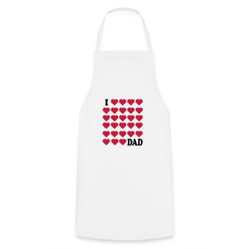 I love Dad - Cooking Apron - white - Front - AI Model Male 185 dark (185cm)
