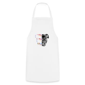 I Love My Pitbull Woman Love Her Pitbull Gift - Cooking Apron - white - Front - AI Model Male 185 dark (185cm)