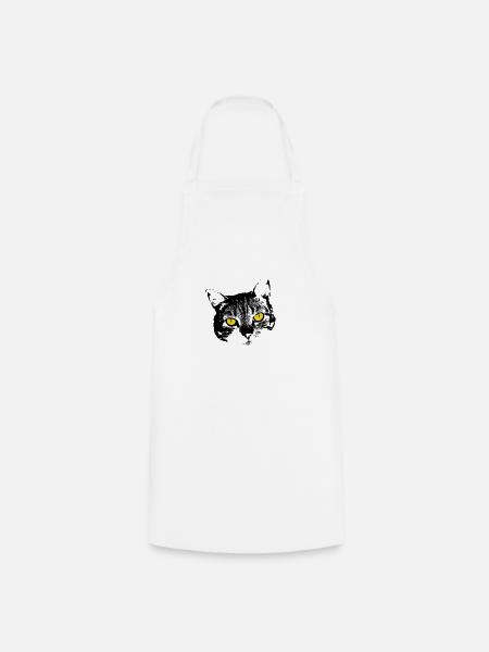Katze - Kochschürze - Weiß