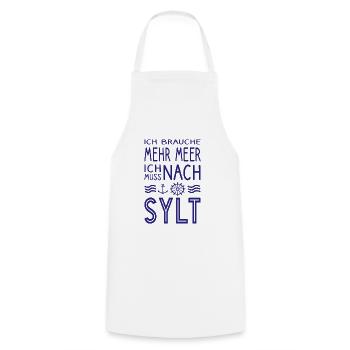 Sylt lustiger Spruch - Kochschürze - Weiß - Vorne - AI Model Male 185 dark (185cm)