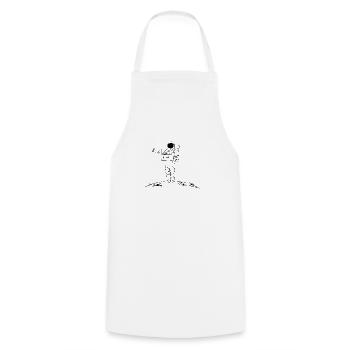 Astronaut hitchhiking across the galaxy - Cooking Apron - white - Front - AI Model Male 185 dark (185cm)