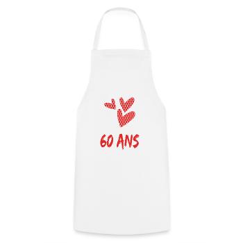 ANNIVERSARY. HAPPY BIRTHDAY. HAPPY BIRTHDAY. - Cooking Apron - white - Front - AI Model Male 185 dark (185cm)