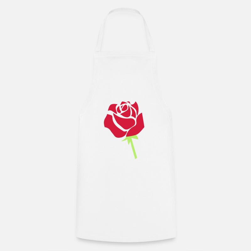 rose - Cooking Apron - white