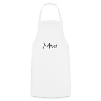 Dessin chrétien protégé Psaume 121 verset 3 - Tablier de cuisine - blanc - Devant - AI Model Male 185 dark (185cm)