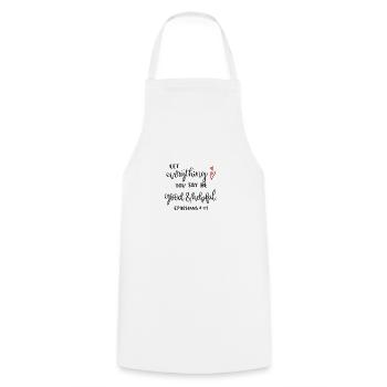 Christian Design que tout ce que vous dites soit bon - Tablier de cuisine - blanc - Devant - AI Model Male 185 dark (185cm)