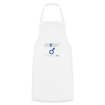 Sex instructor - male version - Cooking Apron - white - Front - AI Model Male 185 dark (185cm)