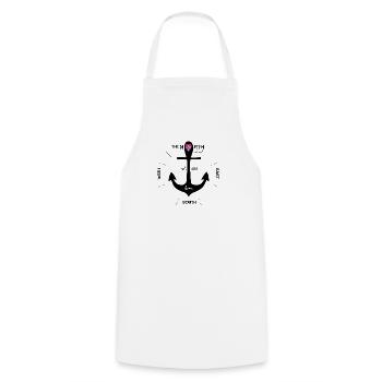 Ancre Norvège noir - Tablier de cuisine - blanc - Devant - AI Model Male 185 dark (185cm)