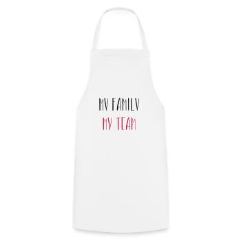 My Family My Team - My Family My Team - Cooking Apron - white - Front - AI Model Male 185 dark (185cm)