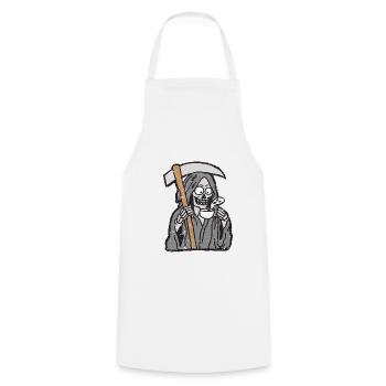 Le mort a besoin d'un cadeau de café - Tablier de cuisine - blanc - Devant - AI Model Male 185 dark (185cm)