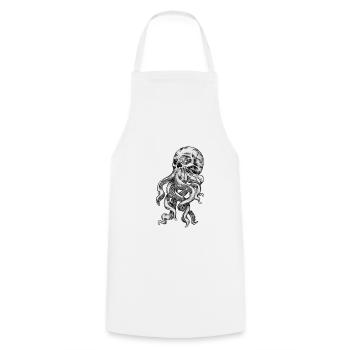Skull Octopus Tattoo Rock Gift Biker - Cooking Apron - white - Front - AI Model Male 185 dark (185cm)