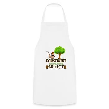 T-shirt Forstwirt · Full Performance · Cadeau Förster - Tablier de cuisine - blanc - Devant - AI Model Male 185 dark (185cm)
