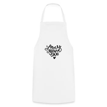 Lovers gonna love monoline lettering - Cooking Apron - white - Front - AI Model Male 185 dark (185cm)