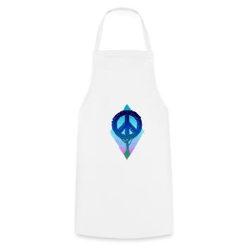 Tree Peace Peace Sign Zen Hippie Gift - Cooking Apron - white - Front - AI Model Male 185 dark (185cm)