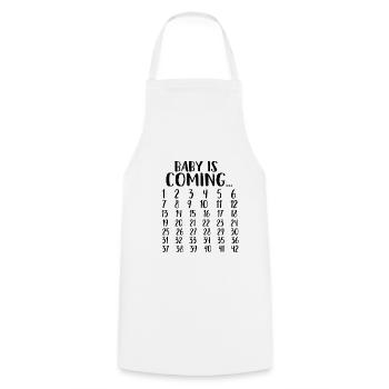 Funny Pregnancy Pregnant Gift Parents - Cooking Apron - white - Front - AI Model Male 185 dark (185cm)