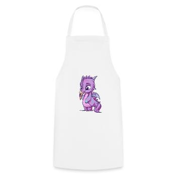 Little sweet dragon with icecream - Cooking Apron - white - Front - AI Model Male 185 dark (185cm)