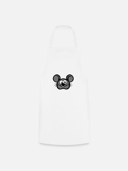 souris dessin tete 2803 - Tablier de cuisine - blanc