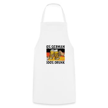 0% German 100% Loves Beer Volksfest - Cooking Apron - white - Front - AI Model Male 185 dark (185cm)