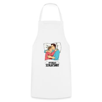 Chemise de nuit officielle pour homme gay - Tablier de cuisine - blanc - Devant - AI Model Male 185 dark (185cm)