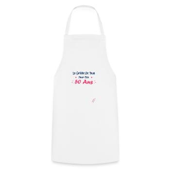 la griffe de tous pour mes 50 Ans - Tablier de cuisine - blanc - Devant - AI Model Male 185 dark (185cm)