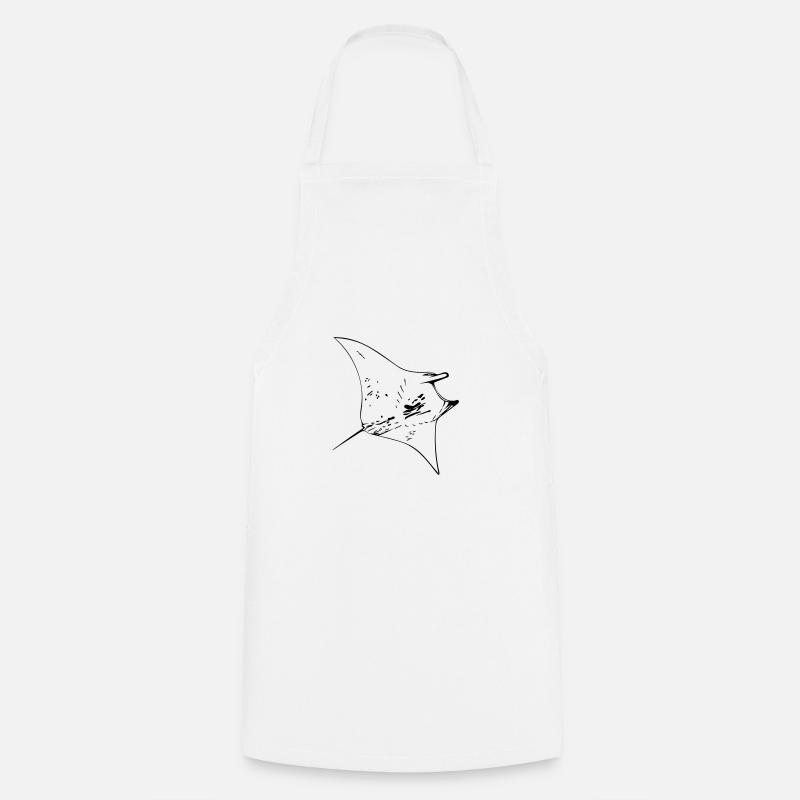 Manta Ray - Tablier de cuisine - blanc