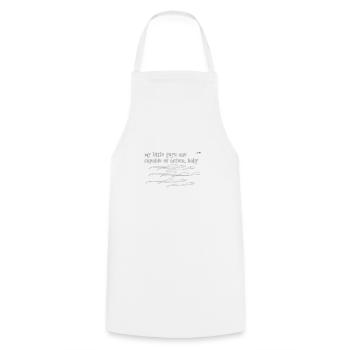 My little guys are capable of action - Cooking Apron - white - Front - AI Model Male 185 dark (185cm)