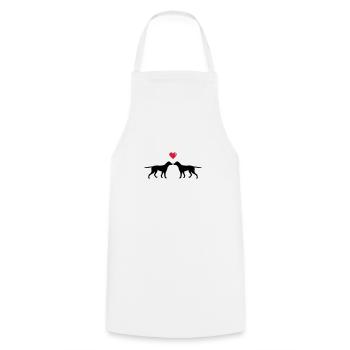 dogs in love - Cooking Apron - white - Front - AI Model Male 185 dark (185cm)
