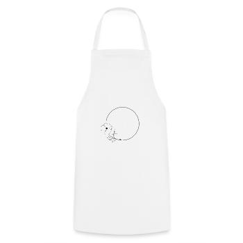 Poppy 25 Poppy flower wreat - Cooking Apron - white - Front - AI Model Male 185 dark (185cm)