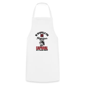 Caporal sapeurs-pompiers - Tablier de cuisine - blanc - Devant - AI Model Male 185 dark (185cm)