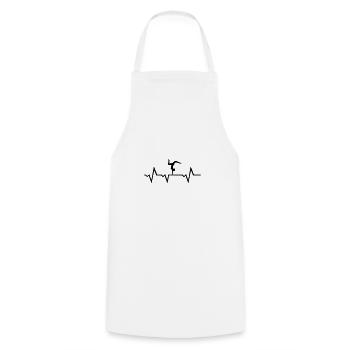 Gymnaste, Turner ECG Battement de cœur - Tablier de cuisine - blanc - Devant - AI Model Male 185 dark (185cm)