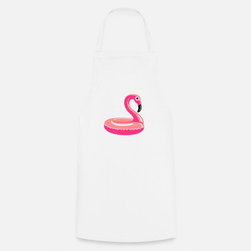 Flamingo - Cooking Apron - white