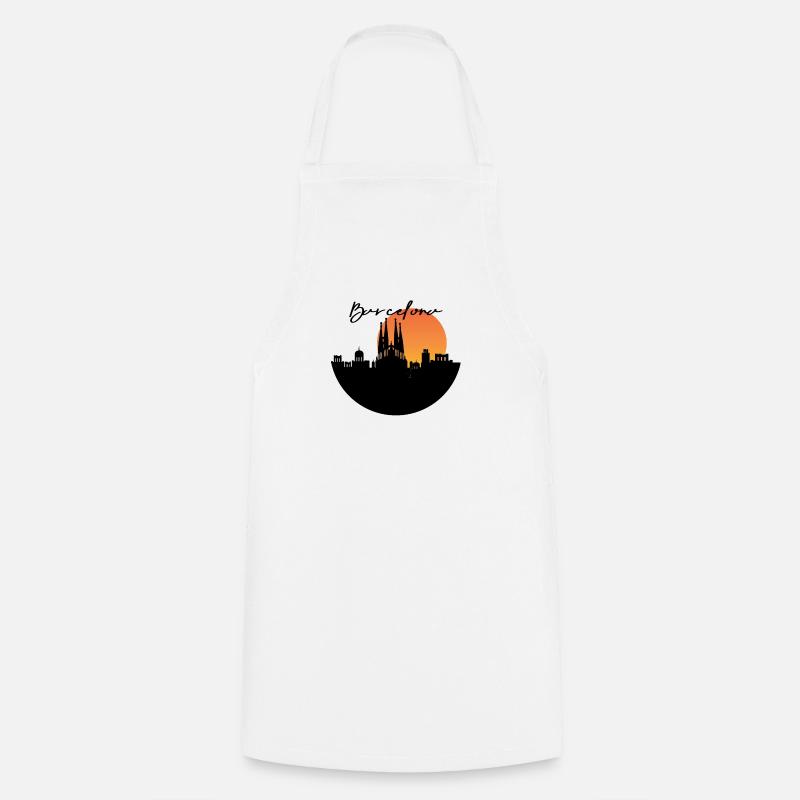 Voyage à Barcelone - Tablier de cuisine - blanc