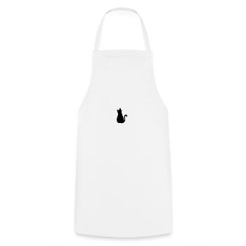 Cat sitting - Cooking Apron - white - Front - AI Model Male 185 dark (185cm)