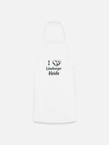 I love Lüneburger Heide Wandern Geschenkidee Shirt - Kochschürze - Weiß
