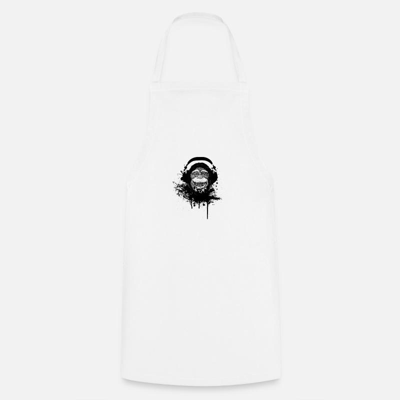Casque Monkey - Tablier de cuisine - blanc
