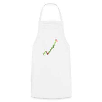 Börse Kerzenchart Aktien Trader Geschenk Shirt - Kochschürze - Weiß - Vorne - AI Model Male 185 dark (185cm)