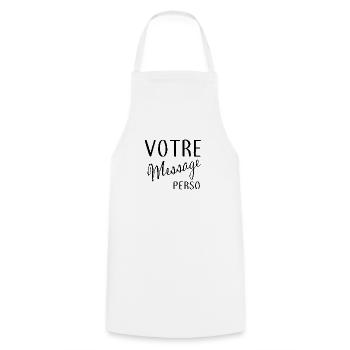homme Message imprimé personnalisé Manuscrit - Tablier de cuisine - blanc - Devant - AI Model Male 185 dark (185cm)