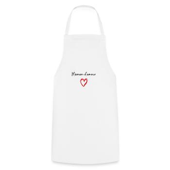 Maman d amour - Tablier de cuisine - blanc - Devant - AI Model Male 185 dark (185cm)