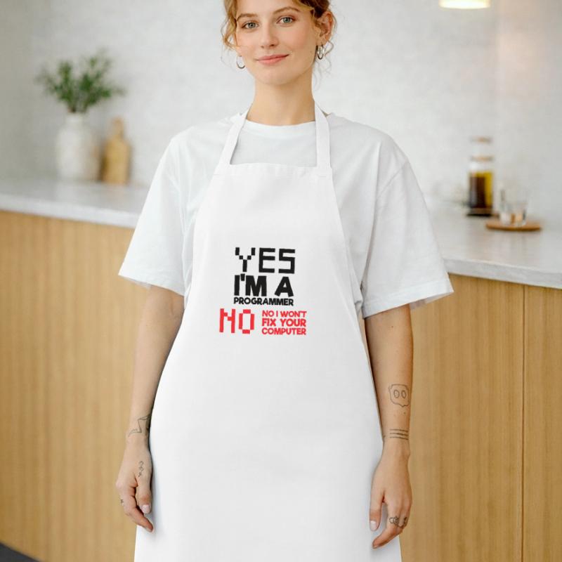 Yes I am a programmer computer science computer Cooking Apron