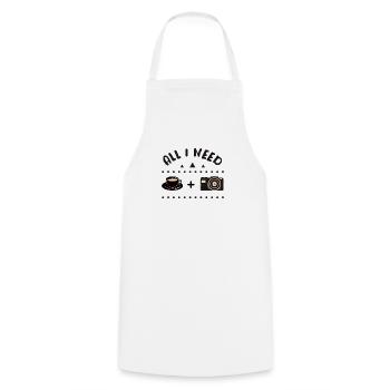 Kamera Fotografie Fotograf Kaffee Bilder Foto - Kochschürze - Weiß - Vorne - AI Model Male 185 dark (185cm)