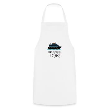 Cruising Together For 1 Years Wedding Anniversary - Cooking Apron - white - Front - AI Model Male 185 dark (185cm)