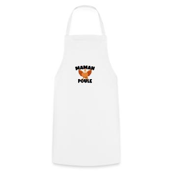 Maman Poule Cadeaux Maman Femme Gros Poulet - Tablier de cuisine - blanc - Devant - AI Model Male 185 dark (185cm)