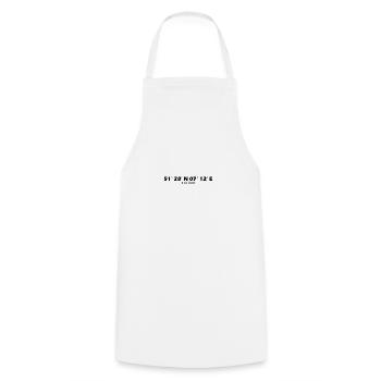 Bochum coordinates - Cooking Apron - white - Front - AI Model Male 185 dark (185cm)