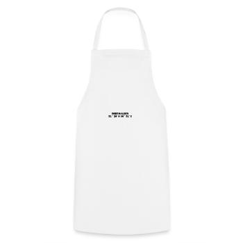 Coordonnées d’Oberhausen - Tablier de cuisine - blanc - Devant - AI Model Male 185 dark (185cm)