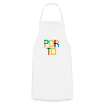 Porto Portugal CMYK Pop Art Style - Cooking Apron - white - Front - AI Model Male 185 dark (185cm)