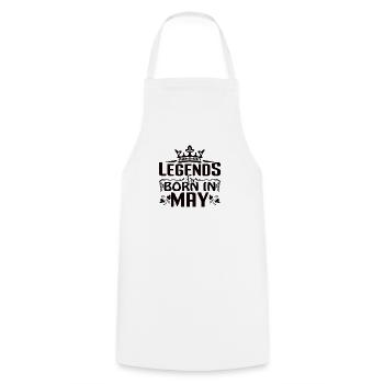 Legends May Birthday Born Celebration Legend - Cooking Apron - white - Front - AI Model Male 185 dark (185cm)