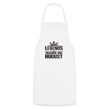 Legends Birthday August Year of construction Legend - Cooking Apron - white - Front - AI Model Male 185 dark (185cm)