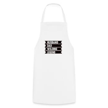 Welding Dad Welder Father Gift Husband - Cooking Apron - white - Front - AI Model Male 185 dark (185cm)