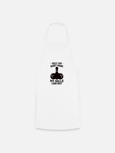 Bowling Lustiger Spruch Bowler Sprüche Geschenk - Kochschürze - Weiß