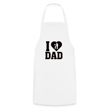 Meilleur monde Père Père Couple Couples Parents Papa papa - Tablier de cuisine - blanc - Devant - AI Model Male 185 dark (185cm)