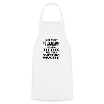 Newborn Baby Child Birth Food Milk - Cooking Apron - white - Front - AI Model Male 185 dark (185cm)